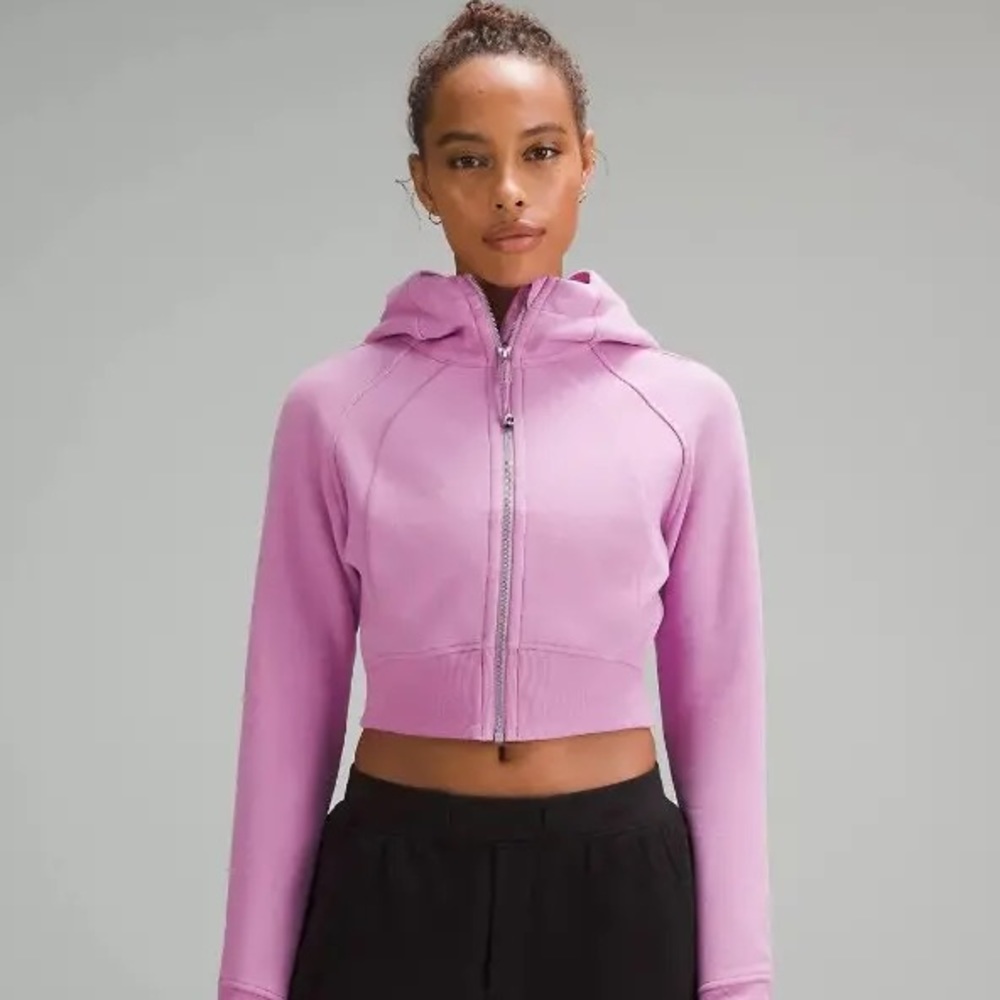 Lululemon scuba zip up cropped hoodie